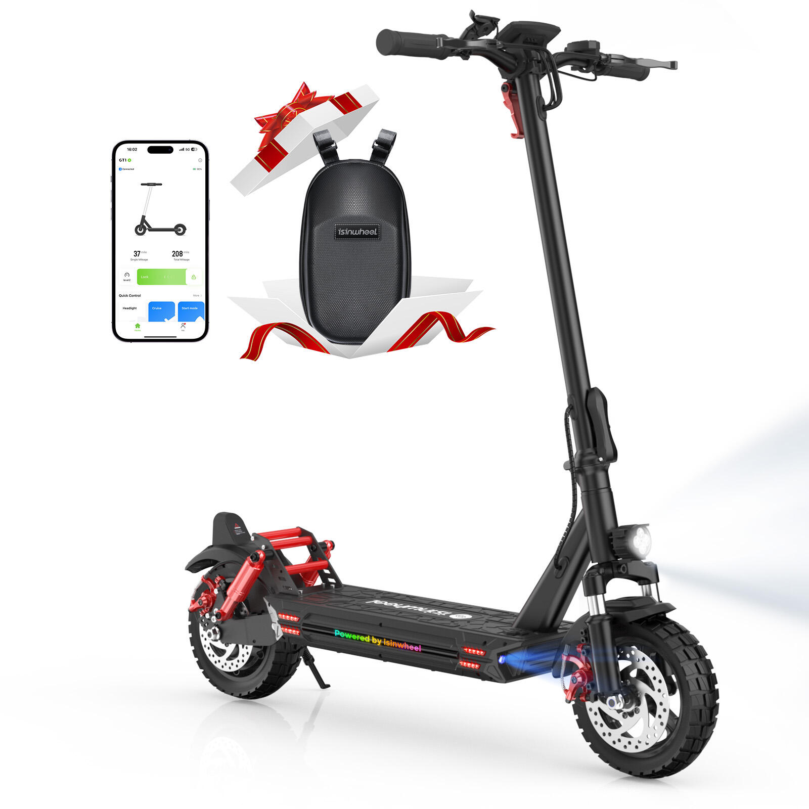 ISINWHEEL Elektrische scooter Isinwheel GT1 10-inch 48V 10Ah accu