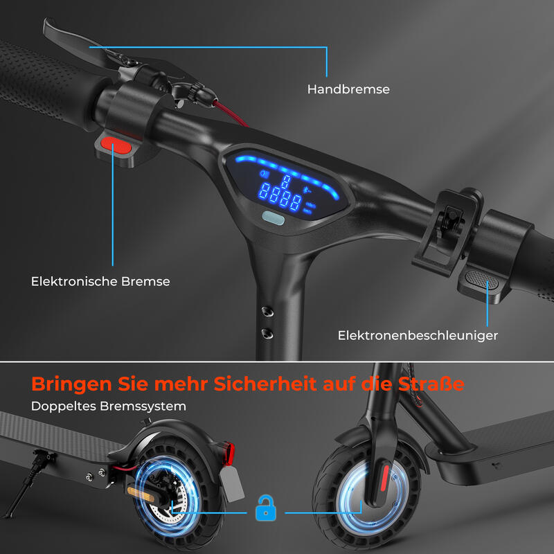 Trotinetă electrică isinwheel E9T MAX ABE cu conexiune APP, 20 km/h
