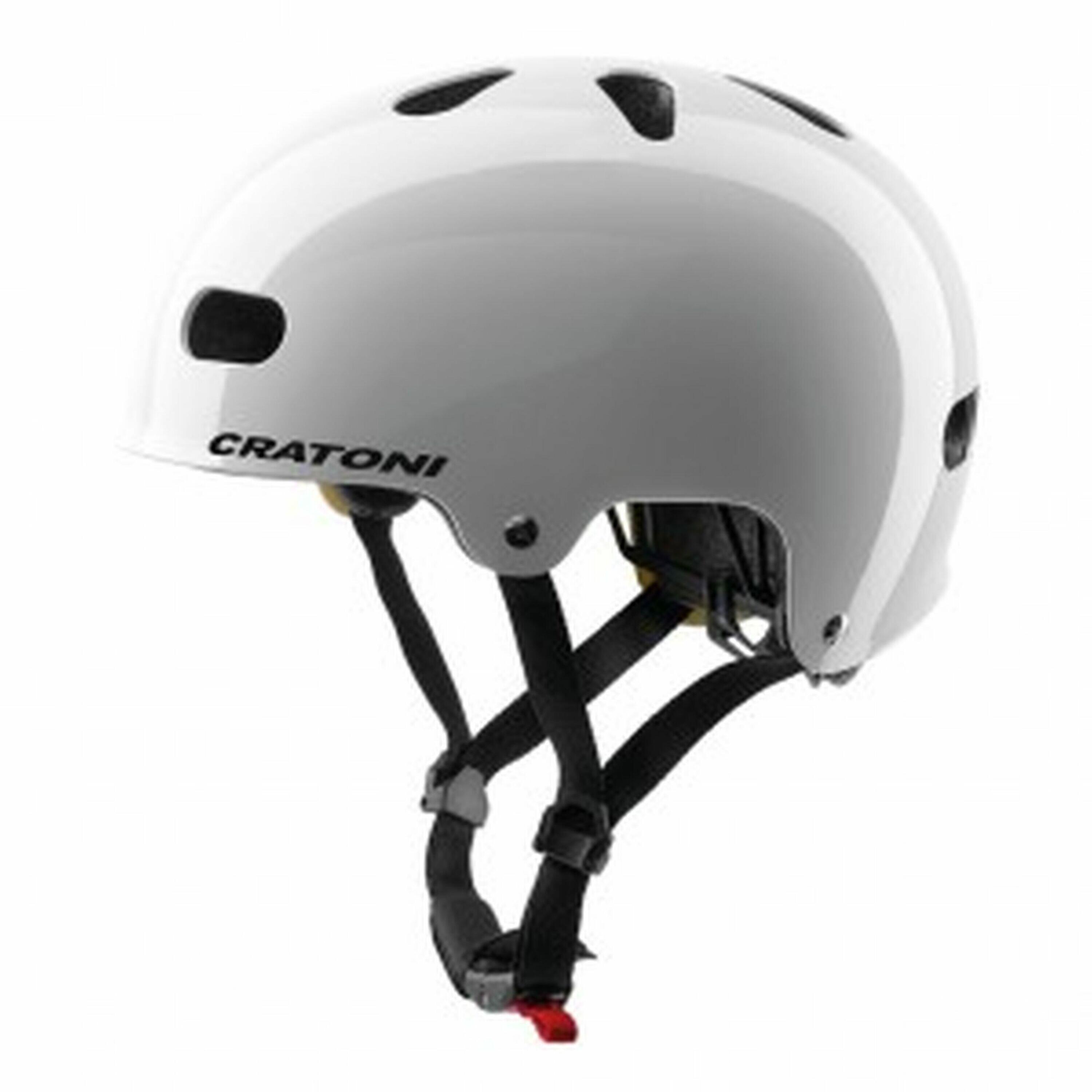 Cratoni Vigor Fahrradhelm Größe M - Weiß, Mit Visier & Belüftung