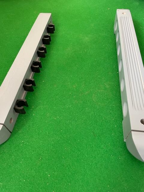 BRITANNIA CUES 6 CUE SNOOKER/POOL WOODEN CUE RACK - GREY