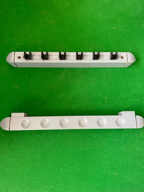 6 CUE SNOOKER/POOL WOODEN CUE RACK - GREY 3/3
