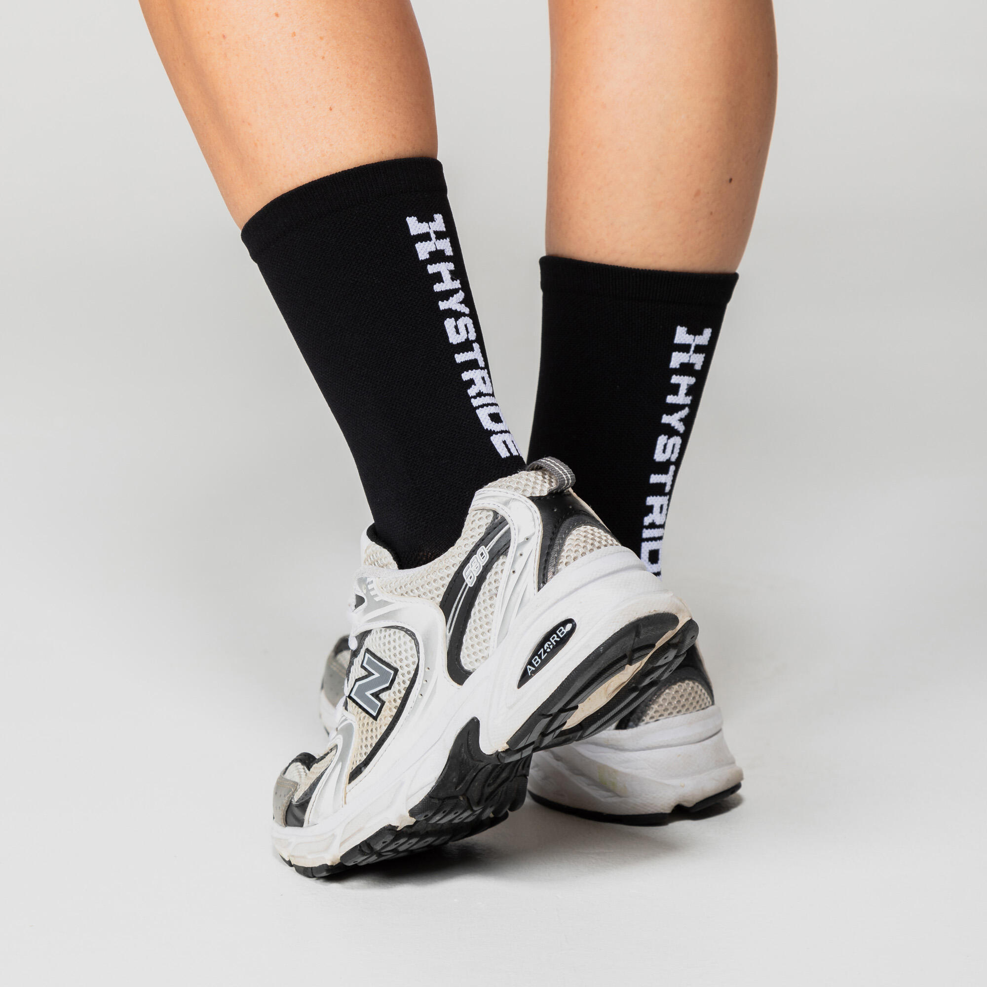 Hystride - Chaussettes De Course Pour Femmes – Anti-transpiration – Confort Extrême - Chaussettes - Blanc|noir - Decathlon