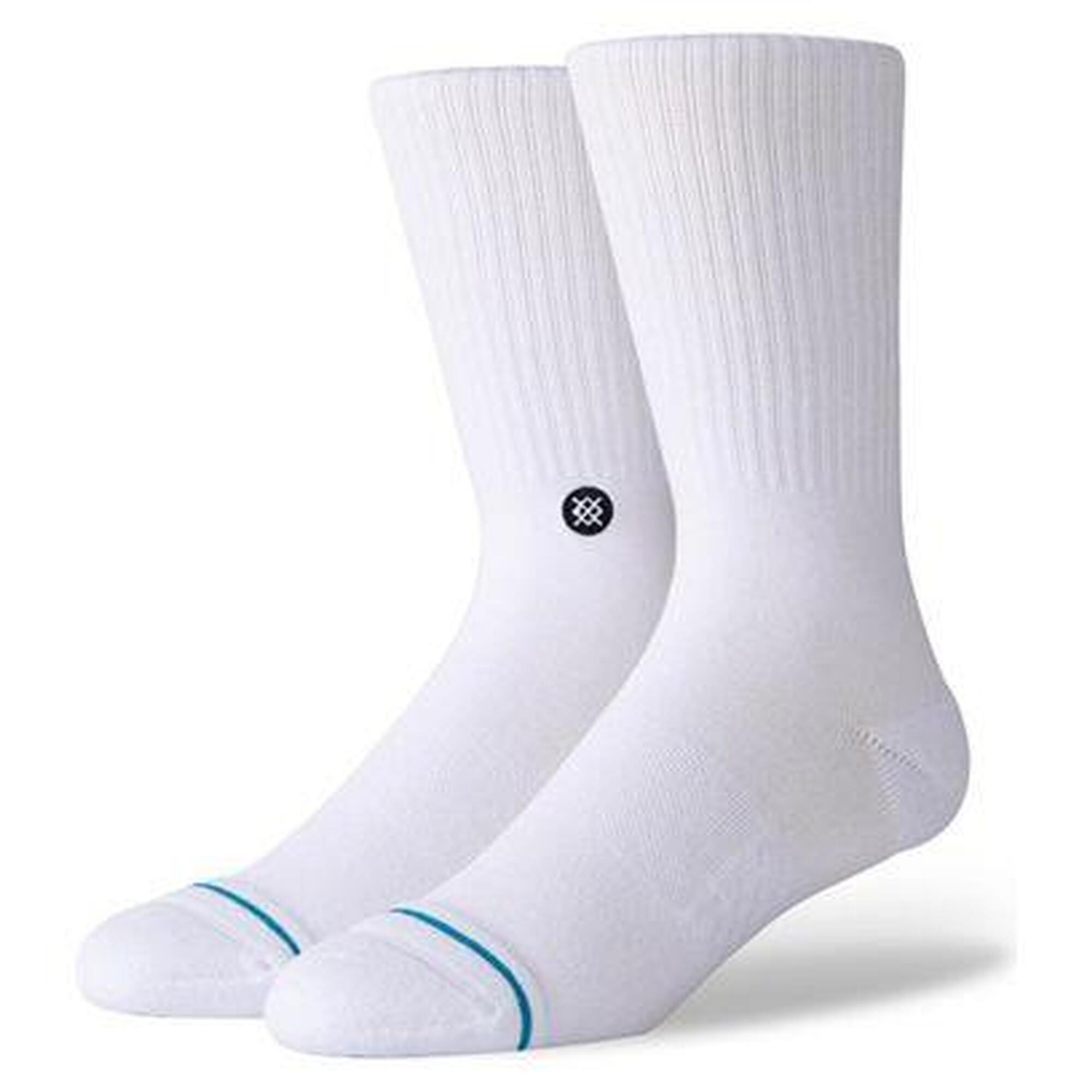 Stance - Chaussettes Stance Icon Crew Blanc - Chaussettes - Blanc - Grand - Decathlon
