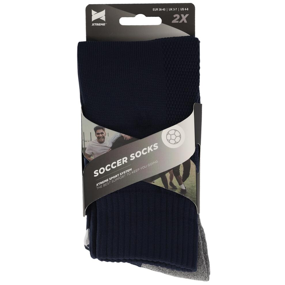 Chaussettes de football - 2 paires - Chaussettes de football - Unisexe 4/5
