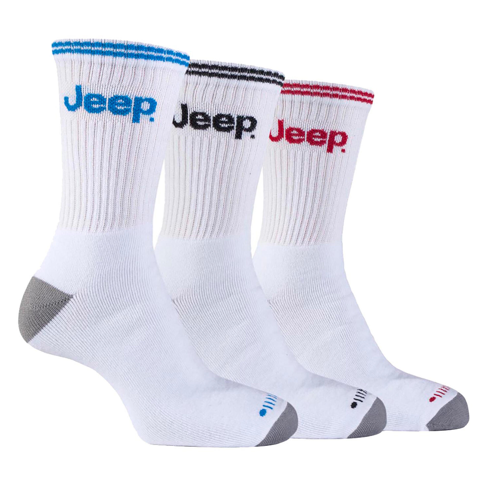 Men's 6 Pack Multipack Cushioned Crew Sport Socks - Outdoor Running 3/4