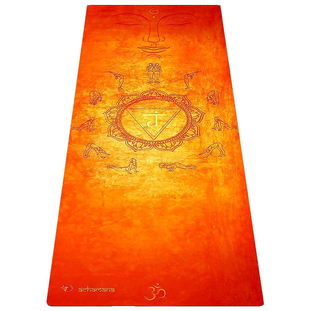 Achamana - Tapis De Yoga De Voyage Pliable 1,2mmx68cmx1,83m + Sangle - Salutation Au Soleil - Tapis De Yoga - Orange - 183 Cm - Decathlon