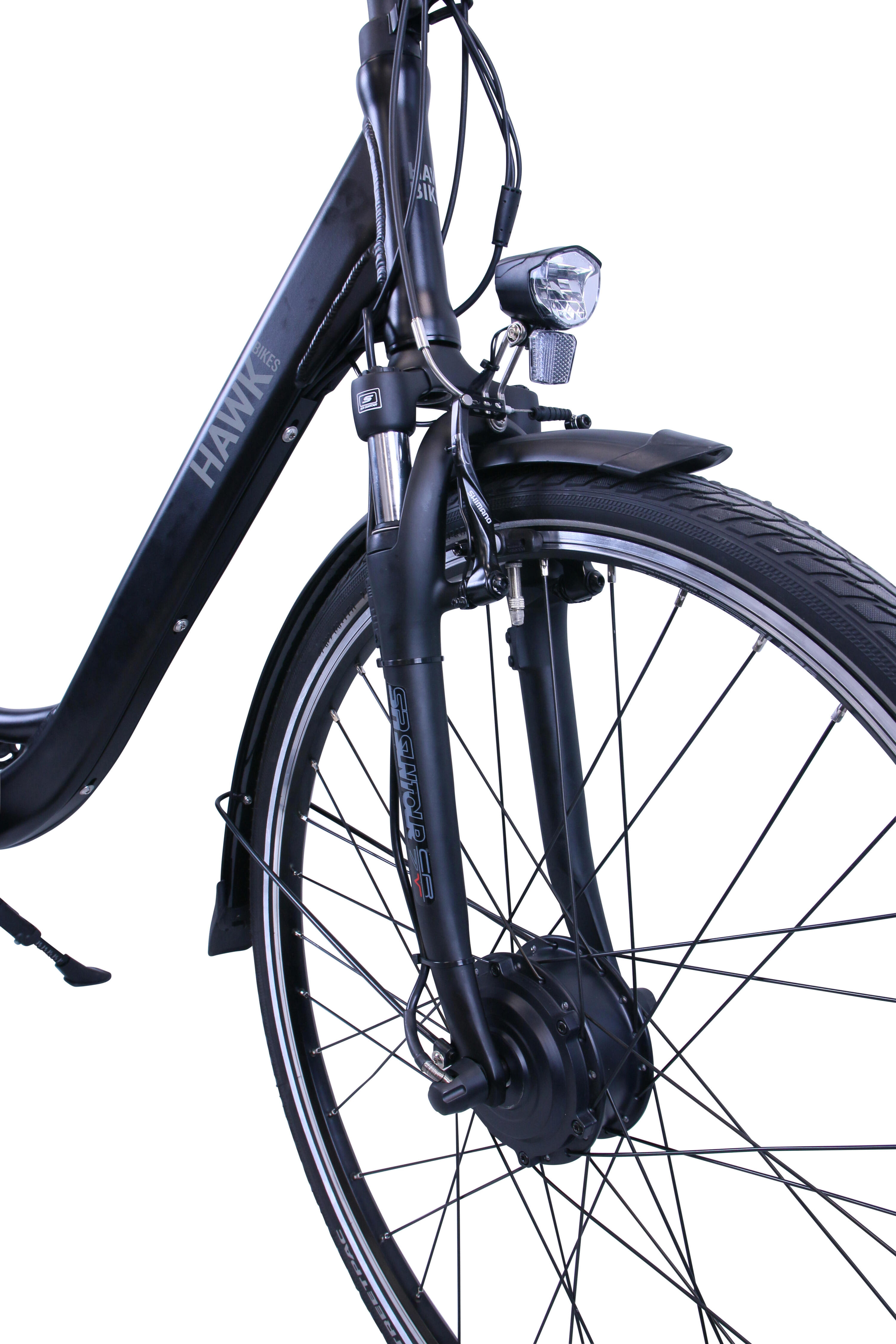 HAWK eCity Wave Black E-Bike Herren & Damen 28 Zoll 7 Gang Nabenschaltung 4/5