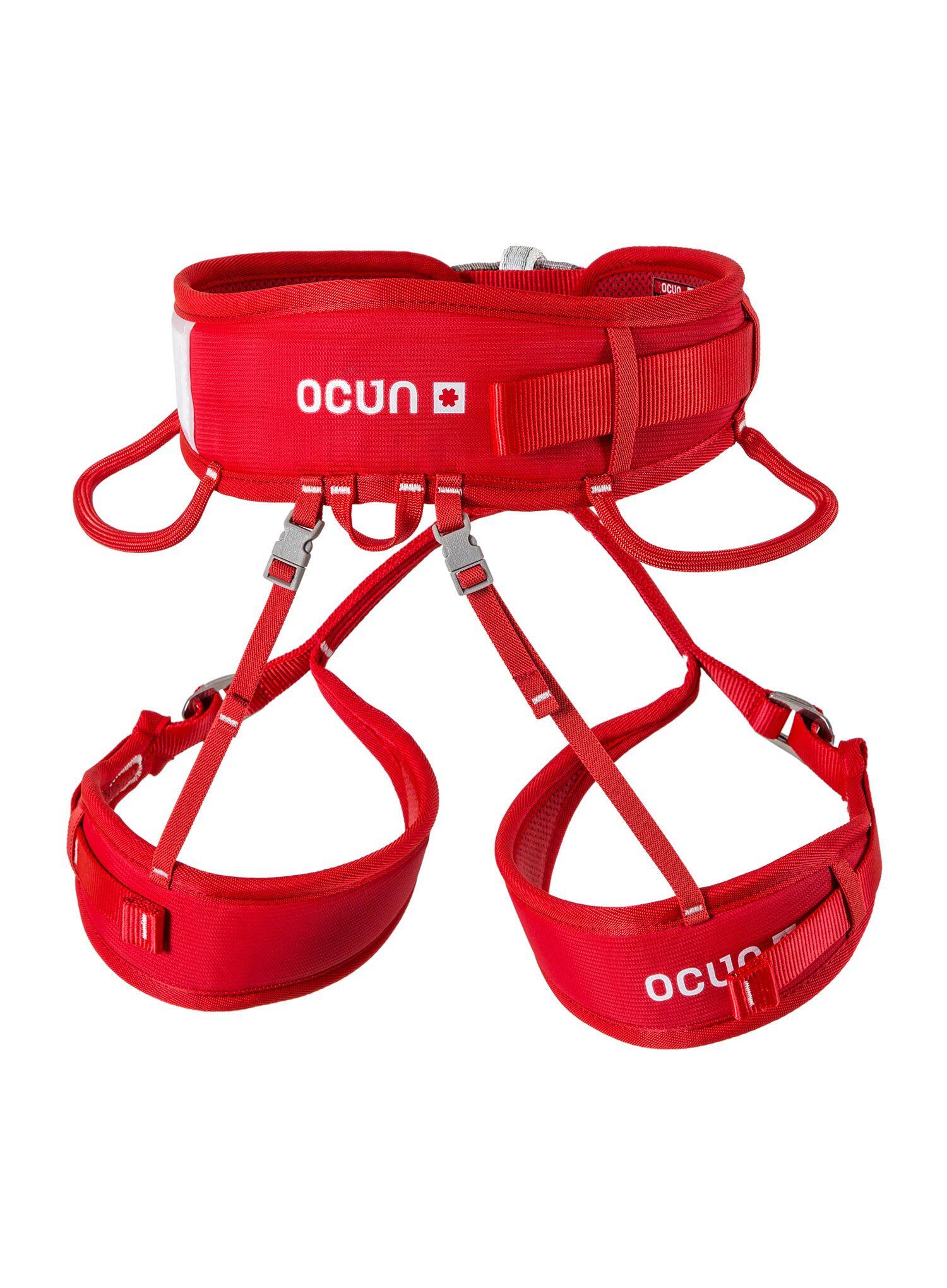 Arnés de escalada Ocún Twist Rental rojo XS-M robusto ajustable para alquiler 2/2