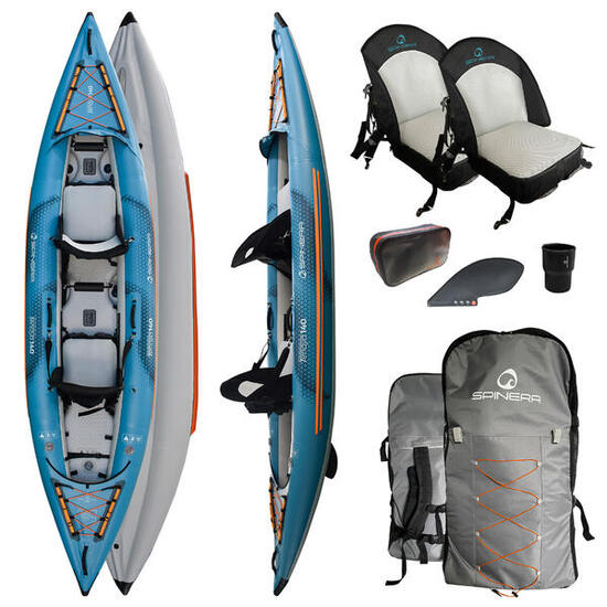 Spinera Kayak Tenaya 120 | 345x90cm | 1 Pers | Set | SpinTex Mat | Seat Cushion