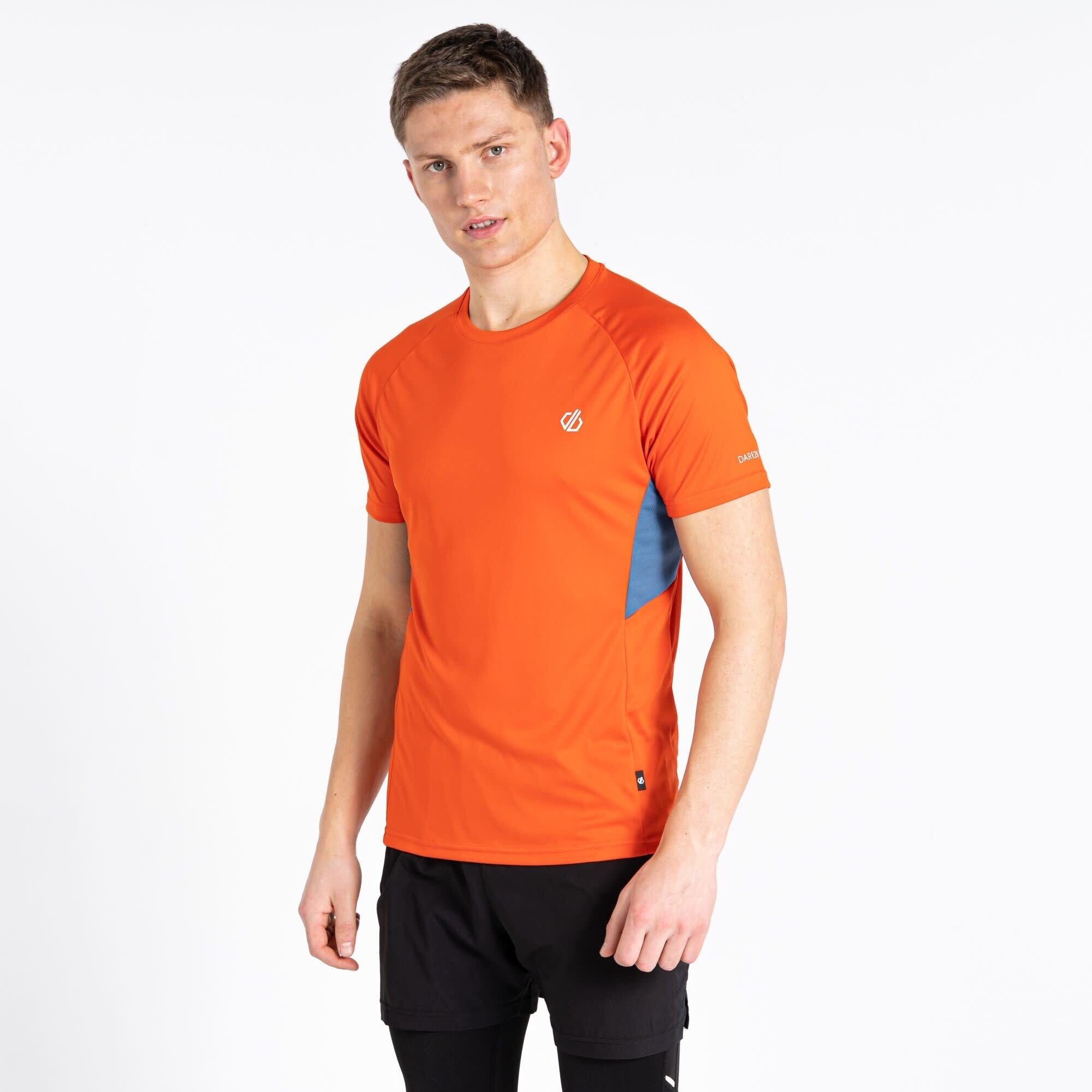Dare 2b - T Shirts Et Chemises Homme - Peerless Ii Tee - Burnt Salmon/stellar Blue - T-shirt Manches Courtes - Gris|jaune|orange - 52 2xl - Decathlon