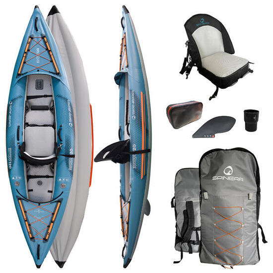 Spinera Kayak Tenaya 120 | 345x90cm | 1 Pers | Set | SpinTex Mat | Seat Cushion