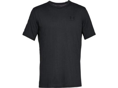 T-shirt under armour sportstyle left chest, zwart, mannen