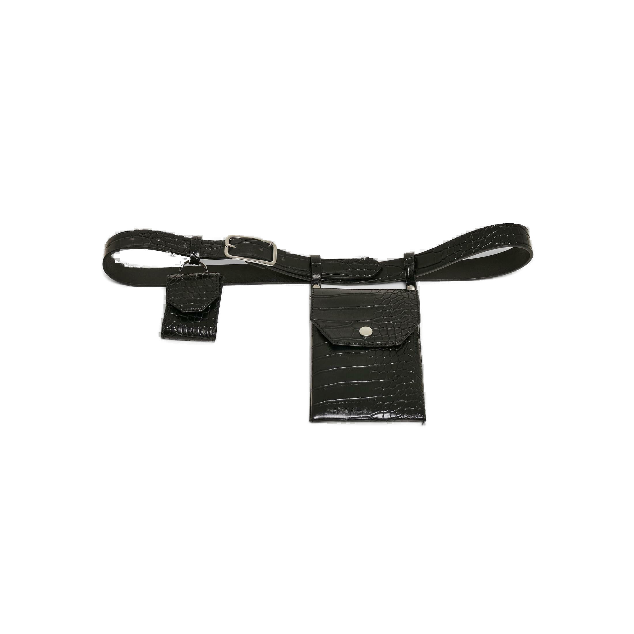 URBAN CLASSICS Cinto de couro sintético com bolso Urban Classics Croco