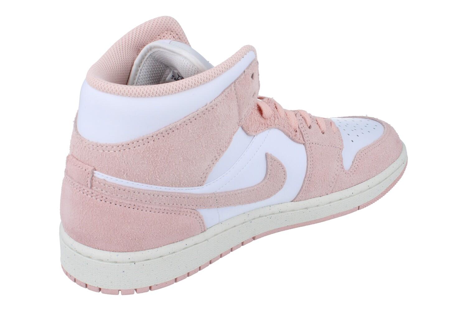 Scarpe Air Jordan 1 Mid Pink Suede 3/5