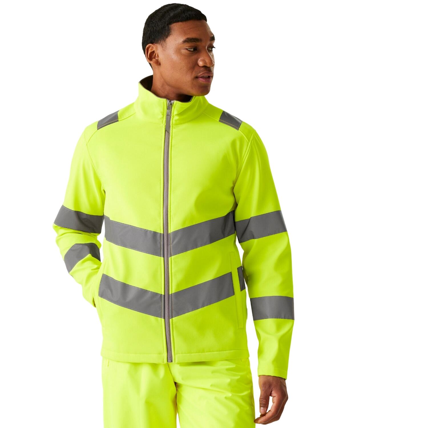 Veste Softshell PRO CONTRACT ABLAZE Homme (Jaune) 4/4