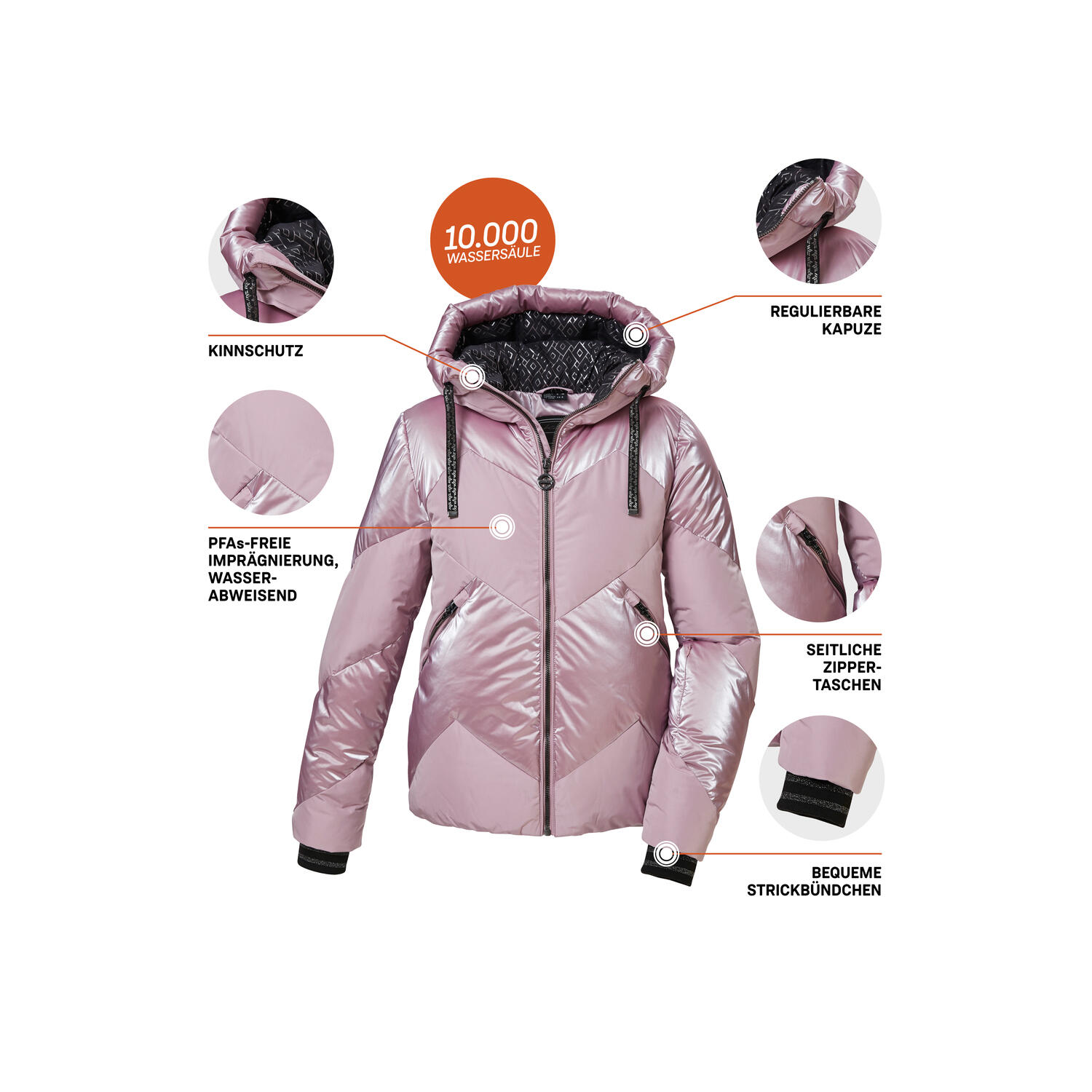 Damen Ski-Steppjacke KSW 100 WMNQLTD JCKT 6/6