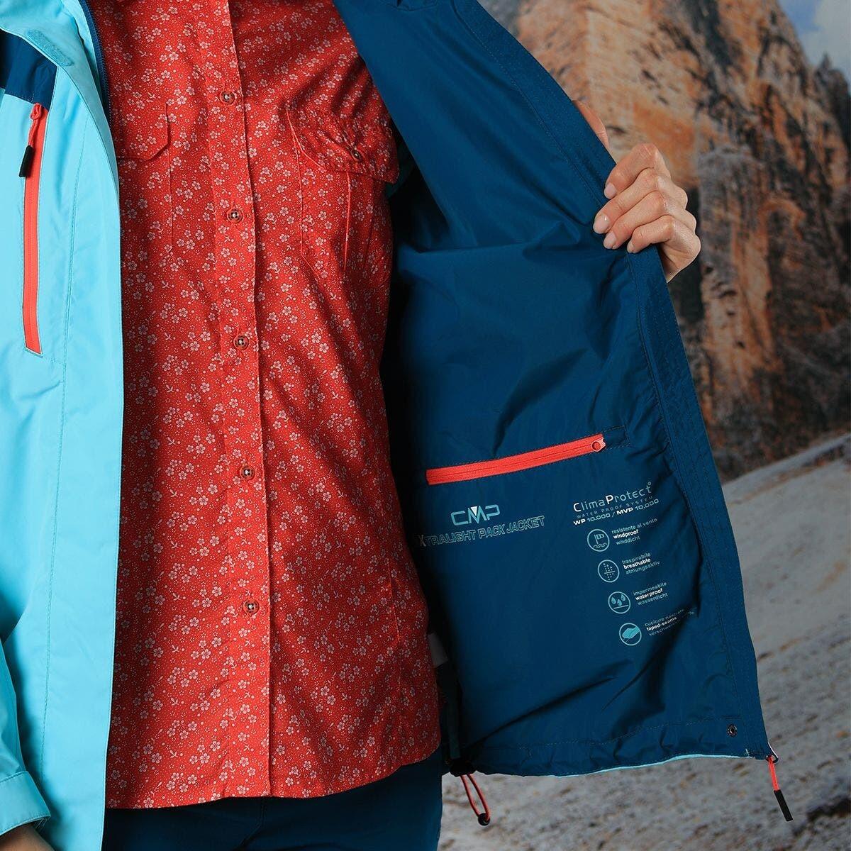 Giacca impermeabile con cappuccio e zip donna CMP 5/5