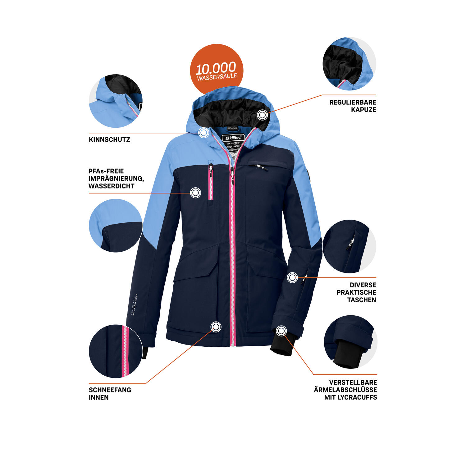 Kinder, Mädchen Skijacke Funktionsjacke 6/6
