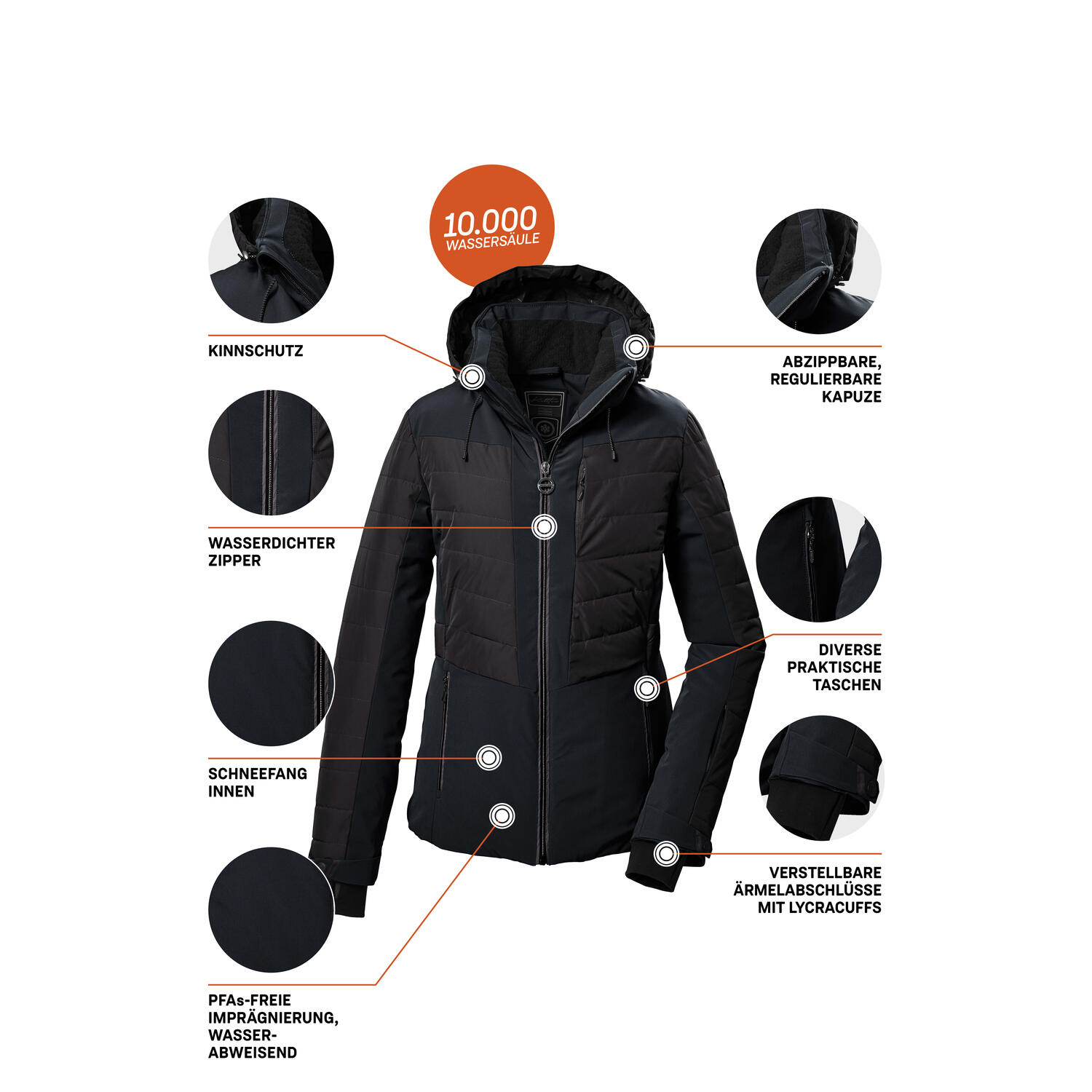 Damen Ski-Steppjacke KSW 309 WMNQLTD JCKT 6/6