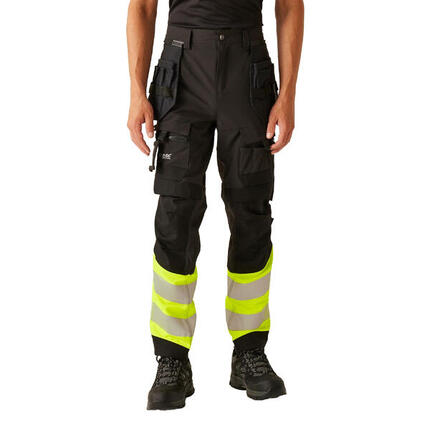 Pantalon De Travail Adulte (Noir / Jaune)