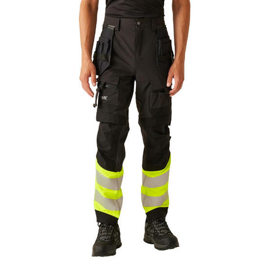Pantalon De Travail Adulte (Noir / Jaune)