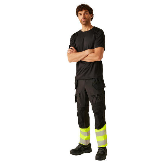 Pantalon De Travail Adulte (Noir / Jaune)