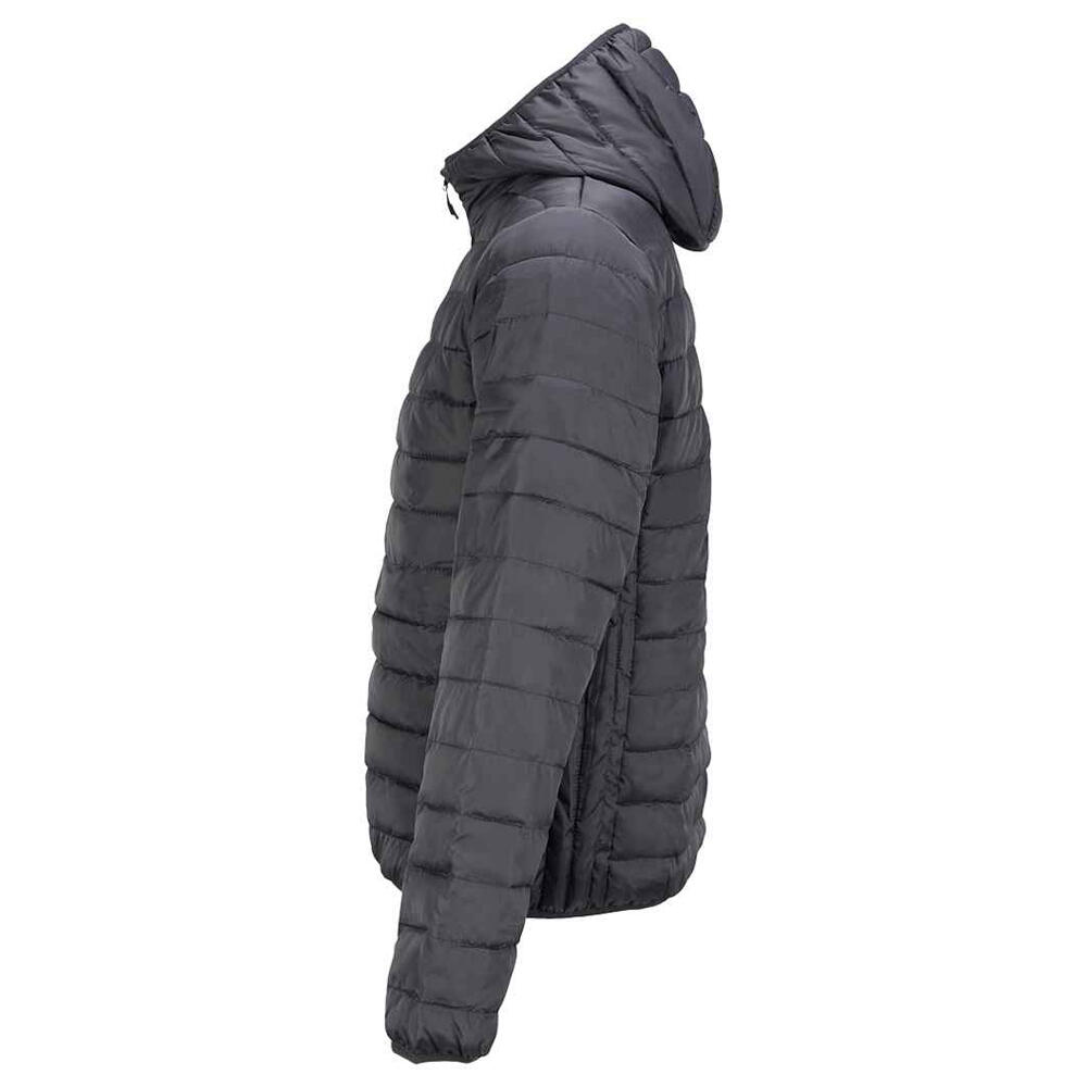 Mens Stream Hooded Padded Jacket (Black) 3/4