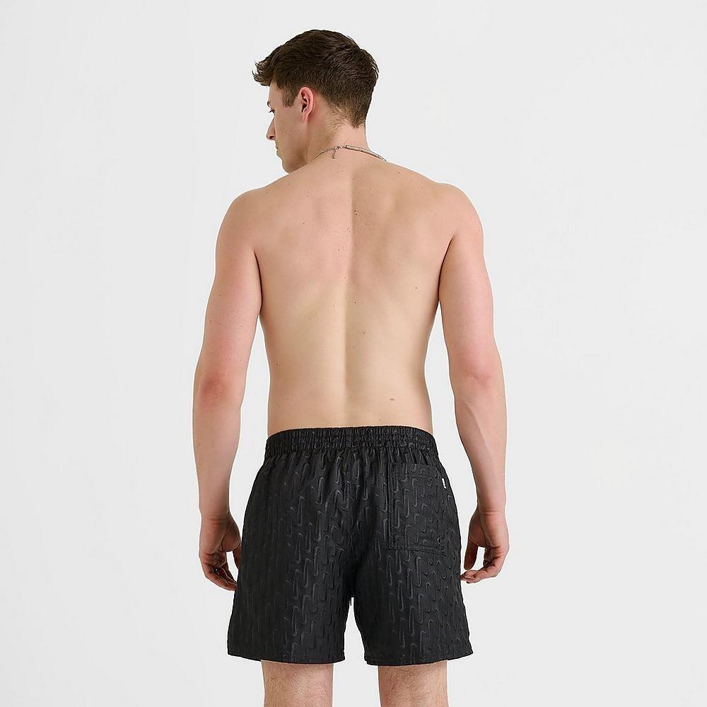 Costume da bagno uomo nike breaker swoosh logo link - nero 4/6