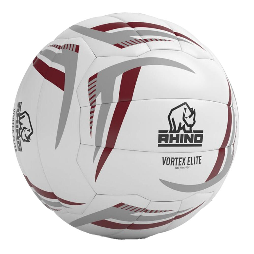 RHINO Vortex Elite Netball (White/Maroon/Grey)
