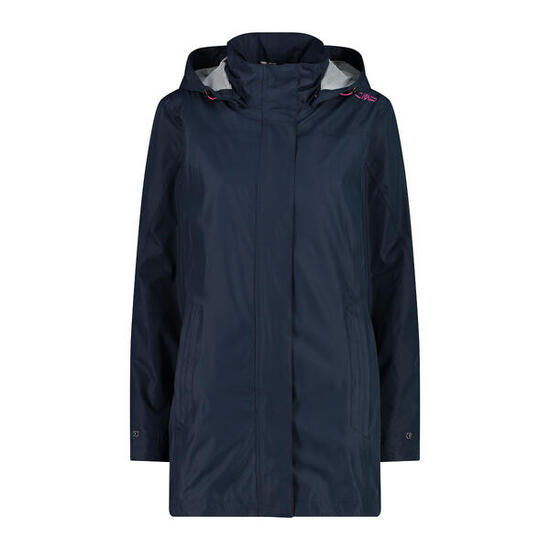 Damen wasserdichte Regenjacke mit Druckknöpfen und Kapuze CMP