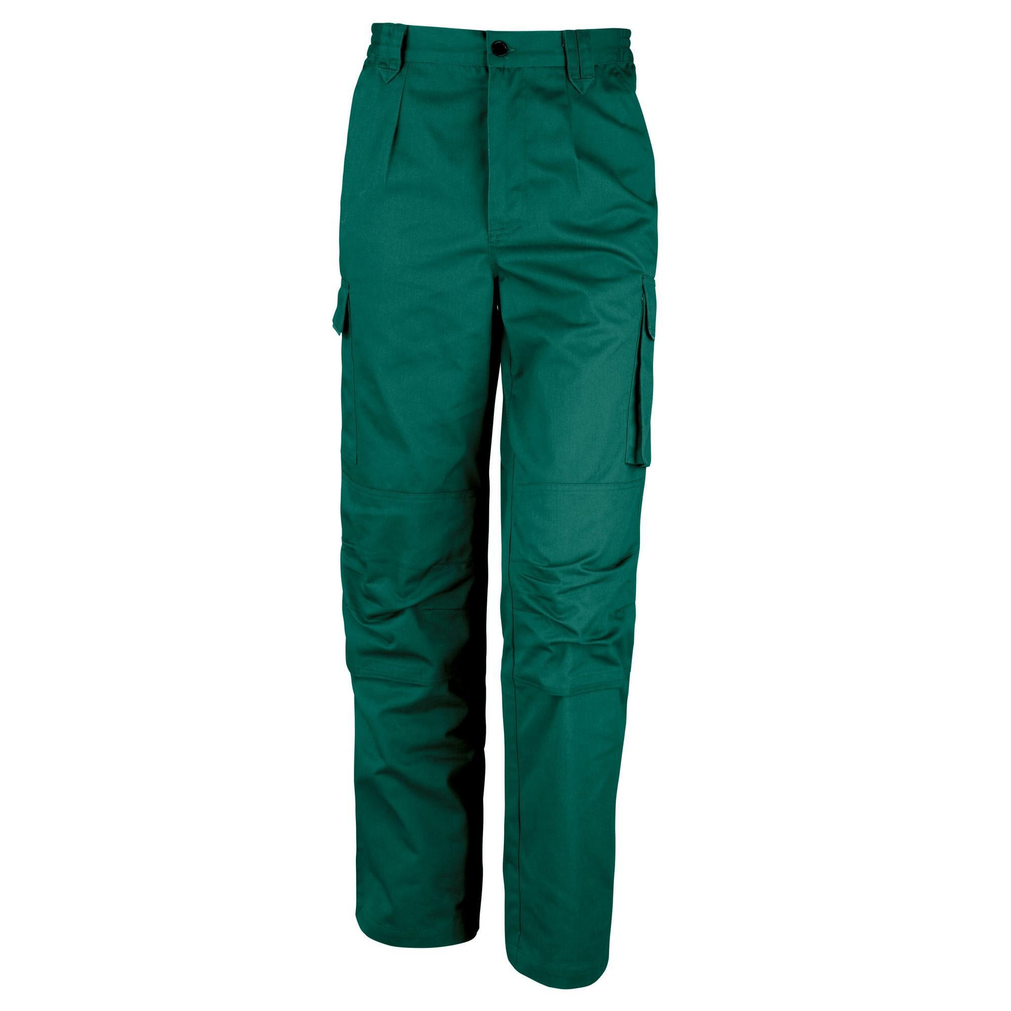 Unisex WorkGuard Calças de ação à prova de vento / Roupas de trabalho Verde