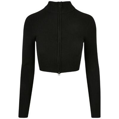 Gebreid damesvest met shorts rits urban classics