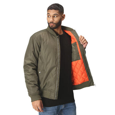 Heren pro pilot mouwzak bomberjack (donkere khaki)