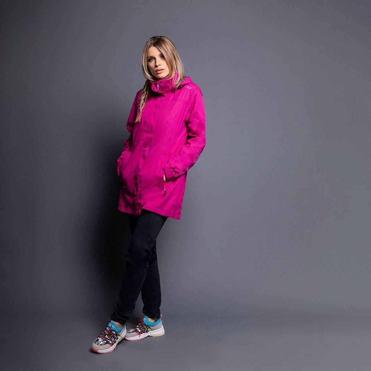 Veste imperméable à capuche avec boutons-pression femme CMP 3/5