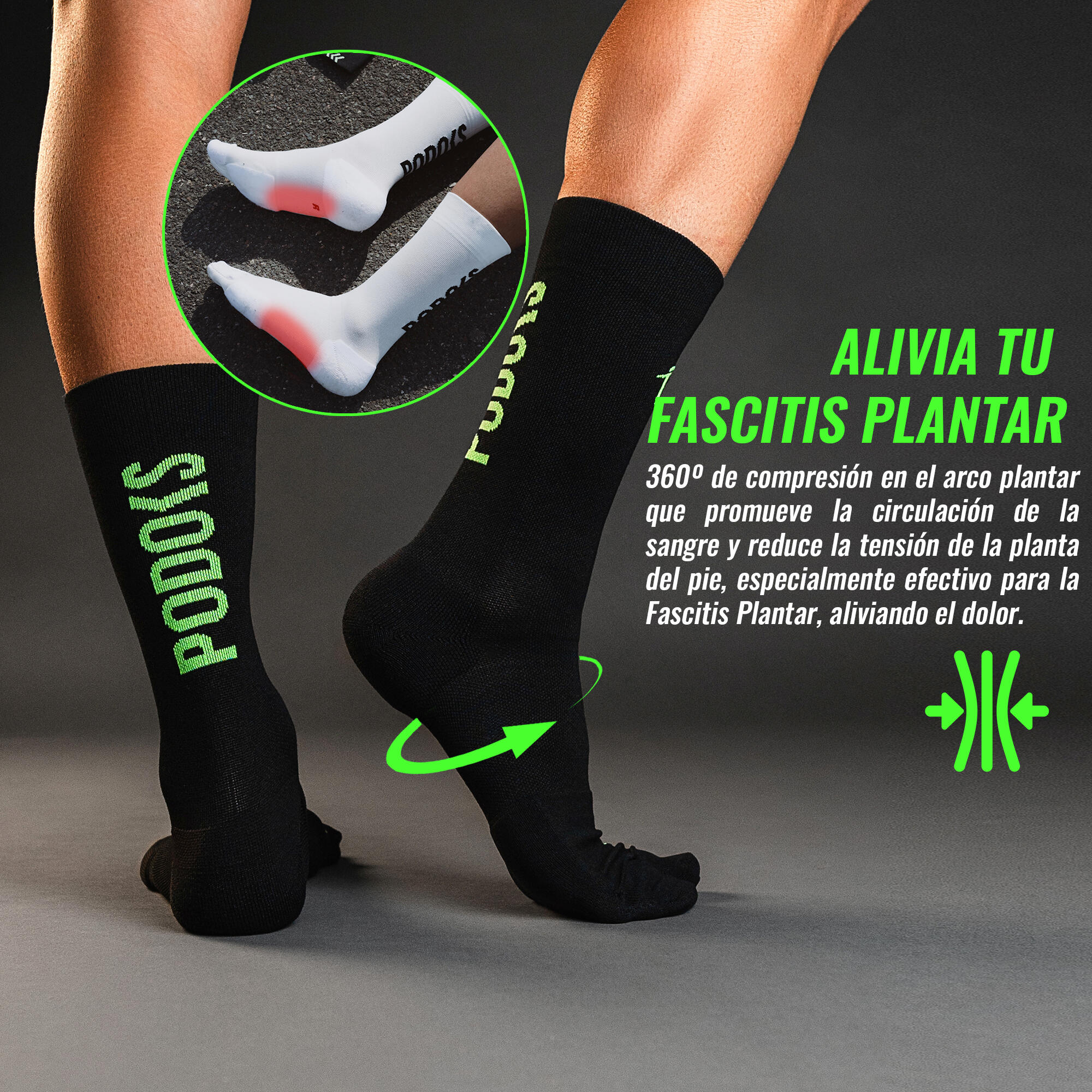 Calcetines Biomecánicos Running Negro 3/7