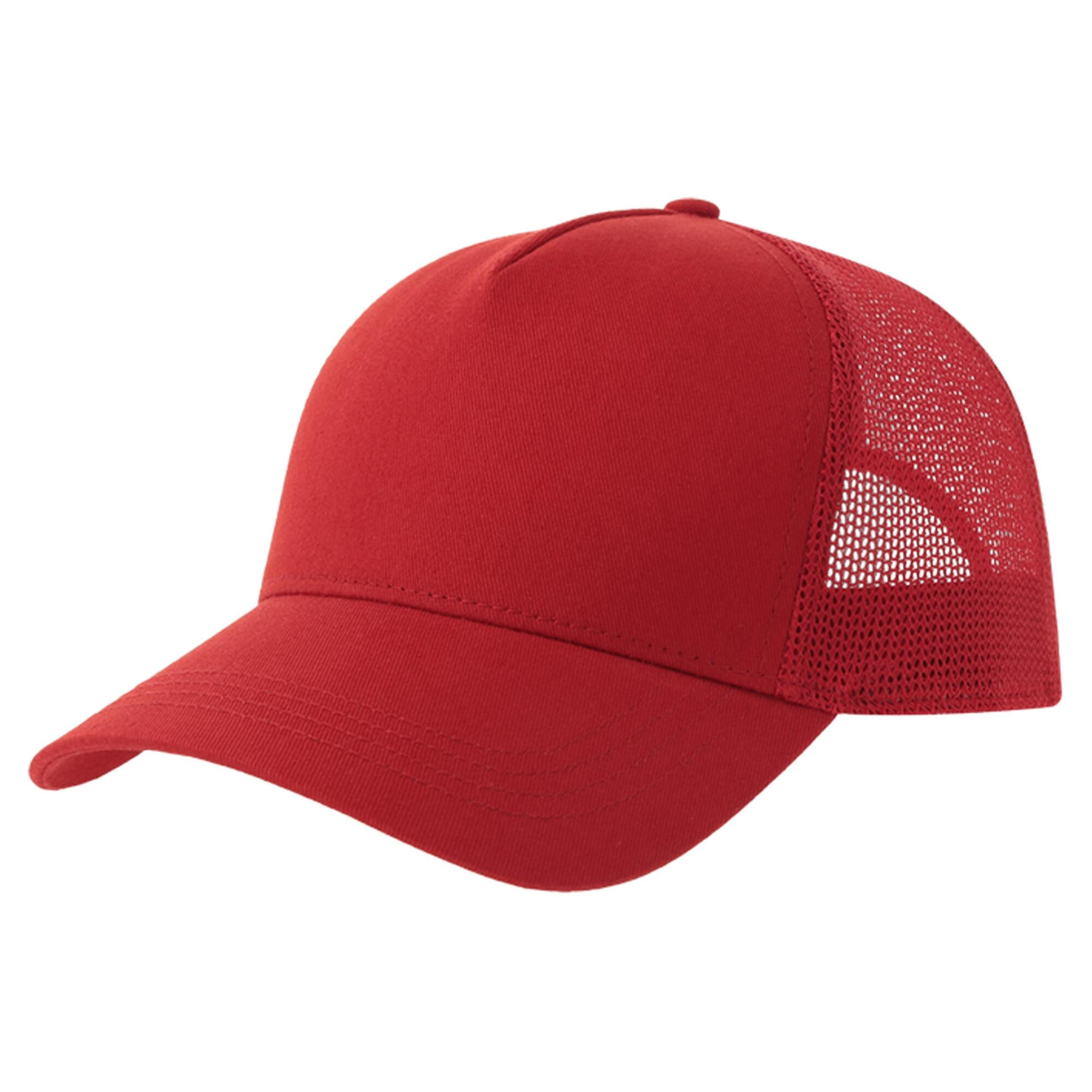 ATLANTIS Rapper 5 Panel Cotton Trucker Cap (Red)