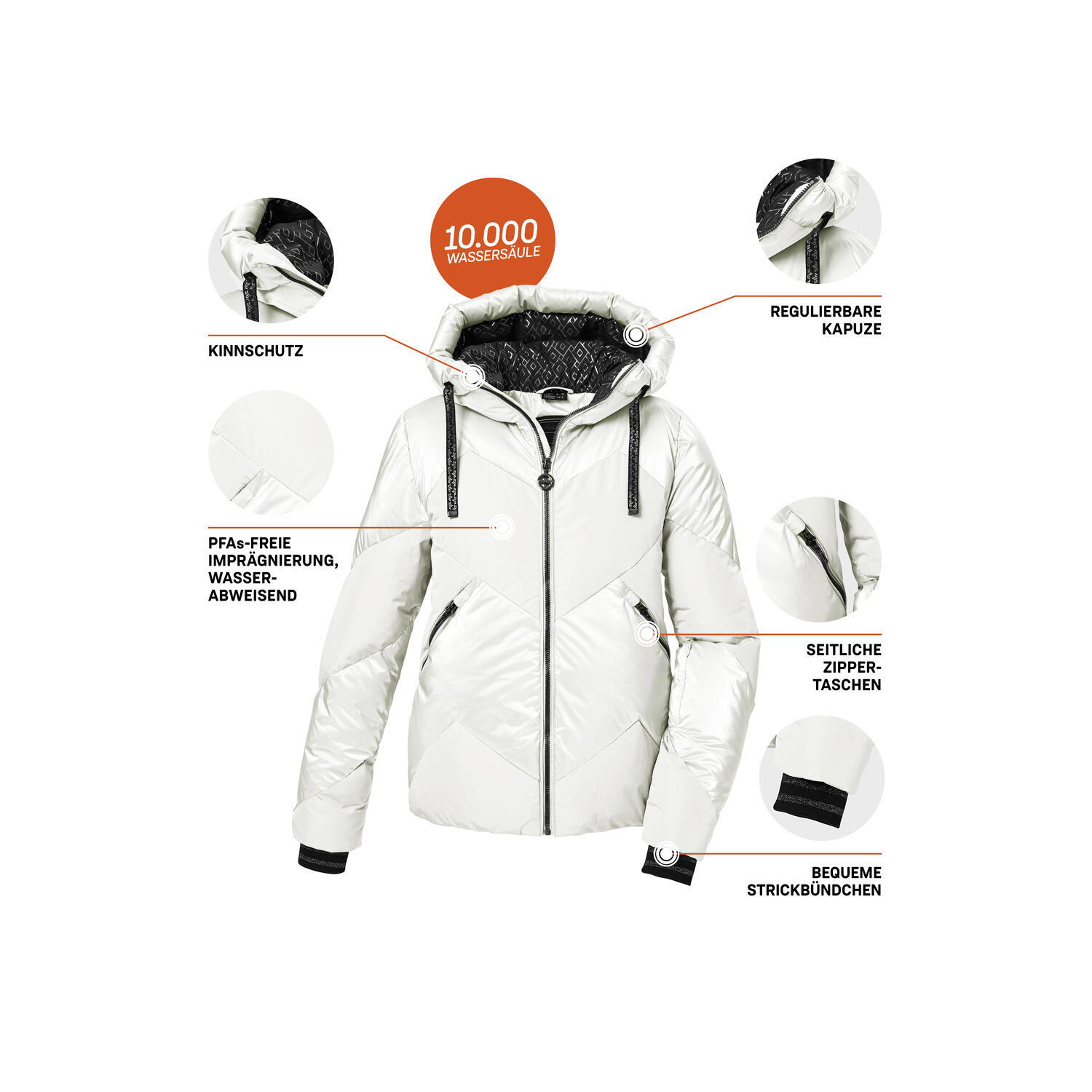 Damen Ski-Steppjacke KSW 100 WMNQLTD JCKT 6/6