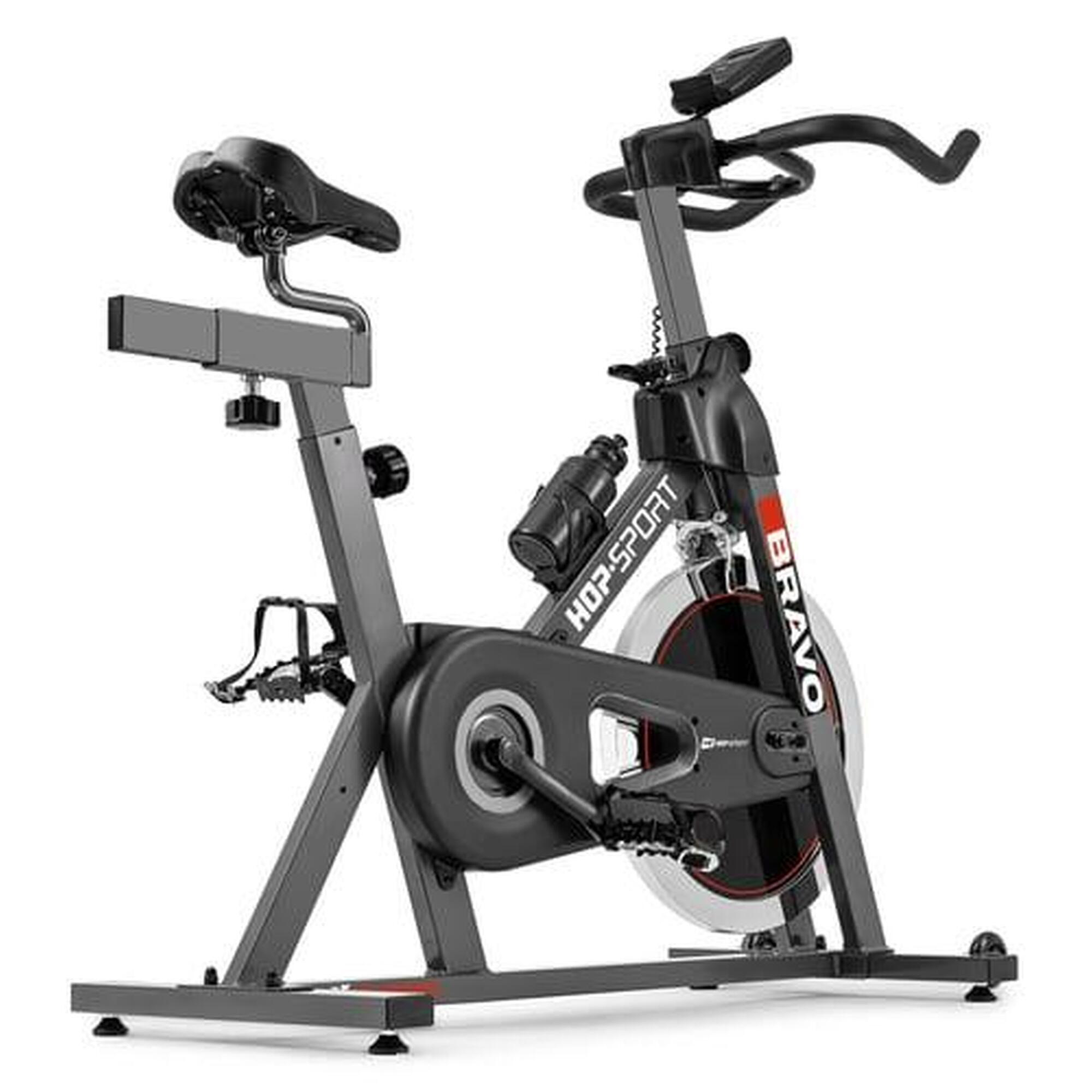 Hop-sport - Vélo D'Entraînement Stationnaire Hop-sport Bravo - Vélo De Biking - Noir|rouge - Taille Unique - Decathlon