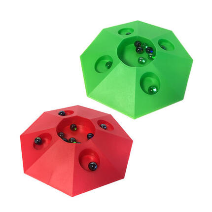 Murmelgefäß mit Murmeln