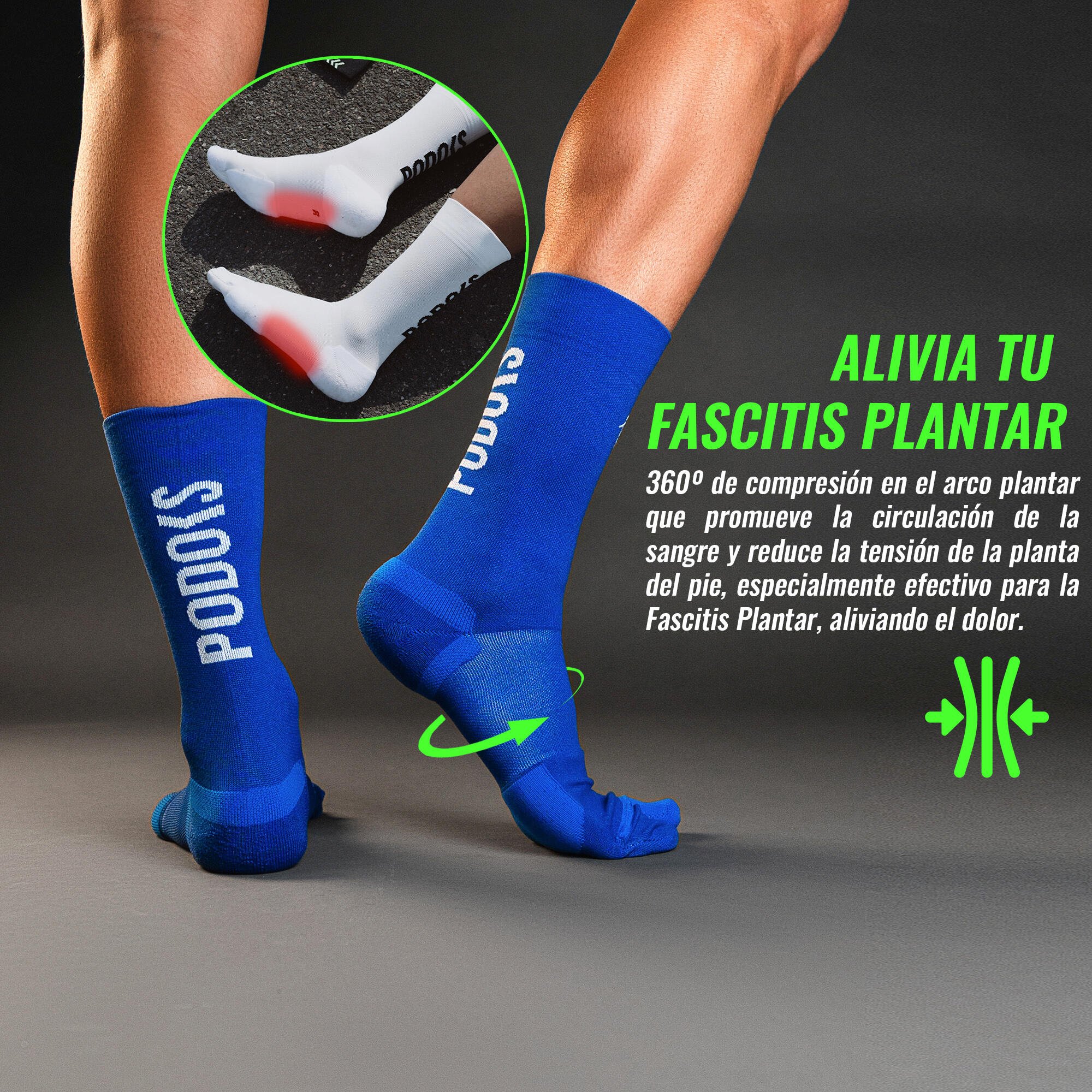 Calcetines Biomecánicos Running Azul 3/7