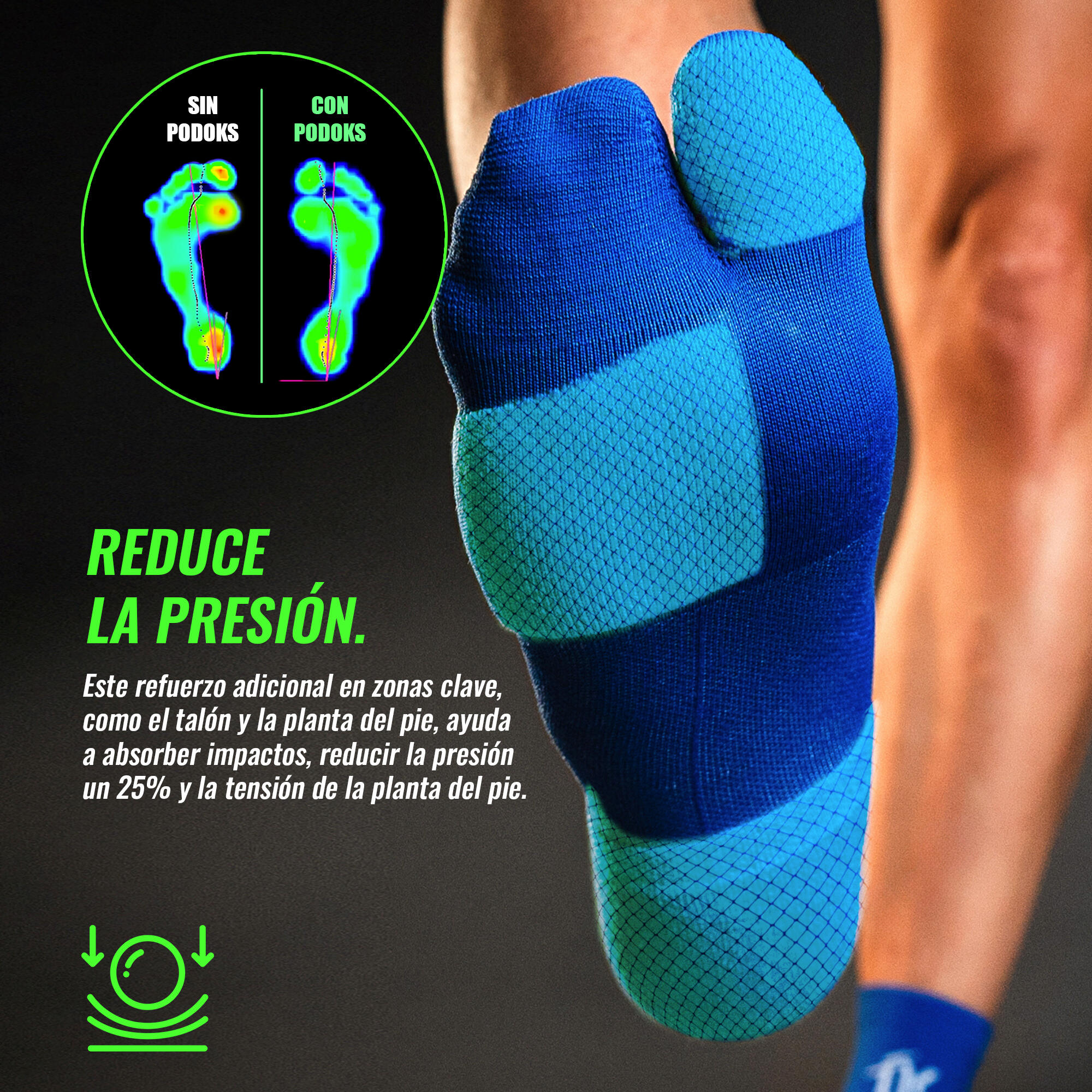 Calcetines Biomecánicos Running Azul 2/7