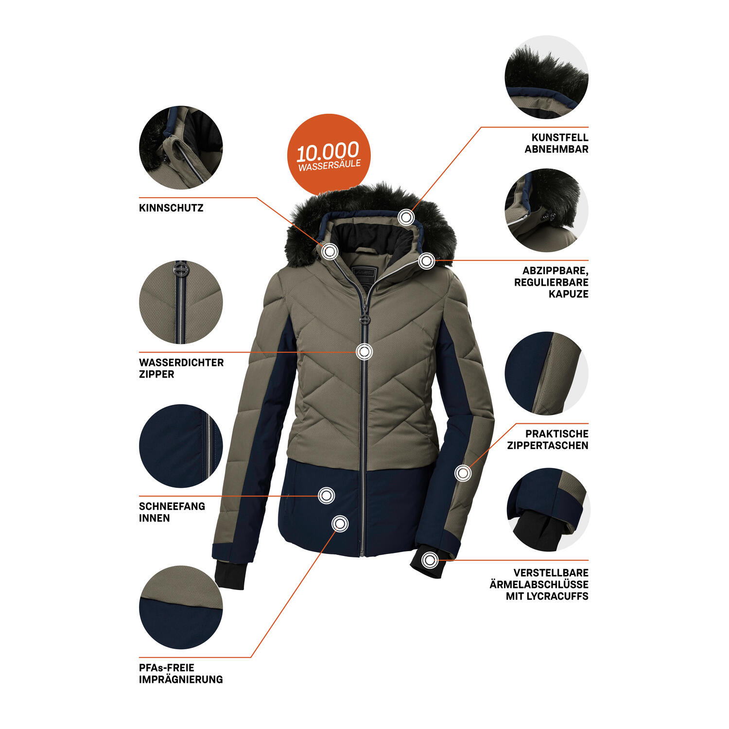 KILLTEC KSW 102 Veste de ski 40 denim blue 6/6