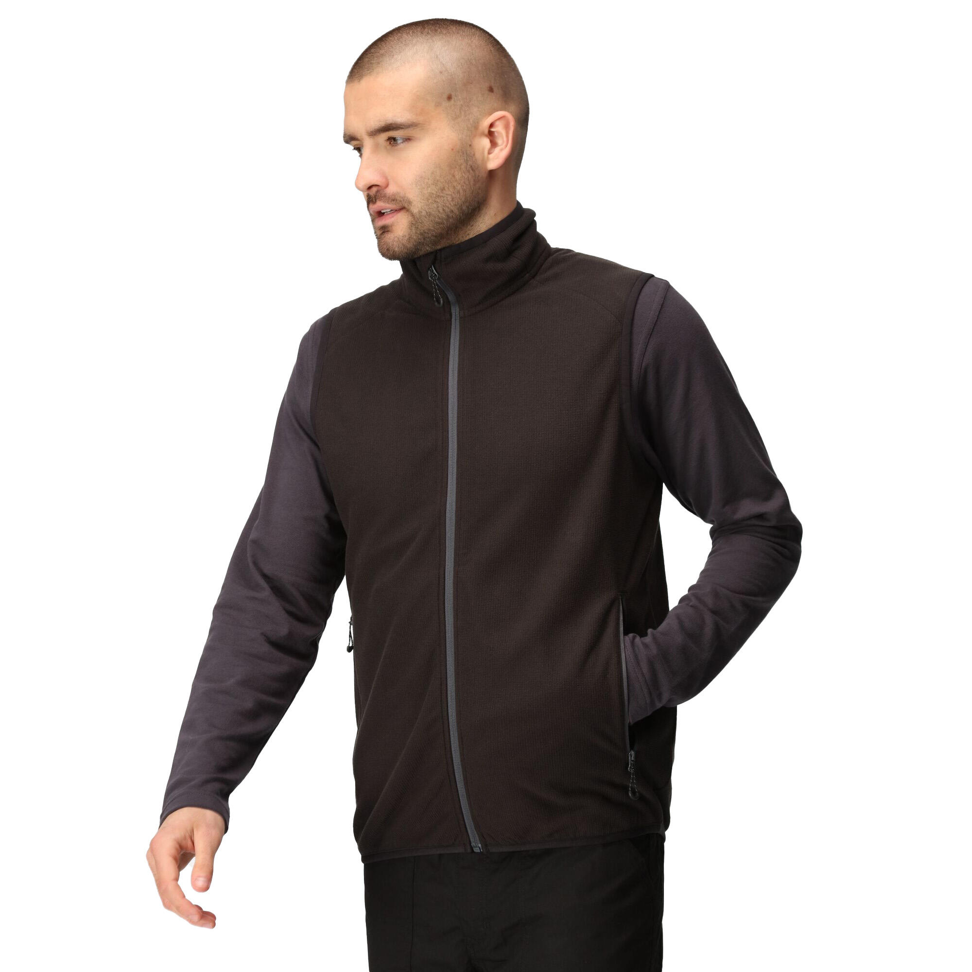 "Navigate" Weste für HerrenDamen Unisex Damen und Herren Schwarz/Mittelgrau 3/4
