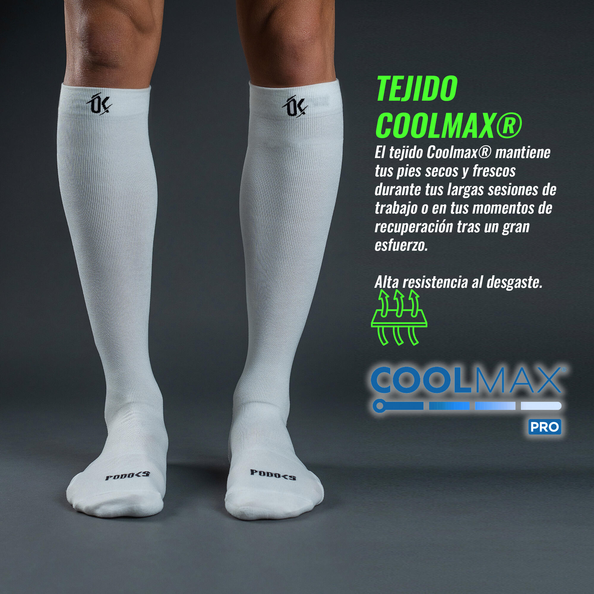 Calcetines Biomecánicos Confort Piernas Cansadas Blanco 4/6