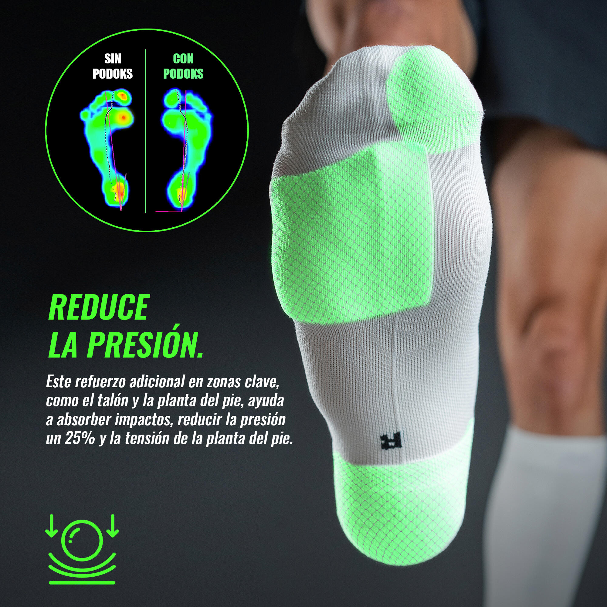 Calcetines Biomecánicos Confort Piernas Cansadas Blanco 2/6
