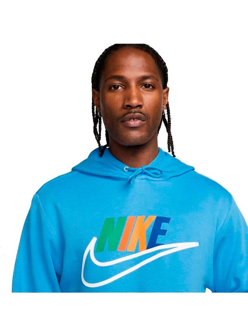 Camisolas de polar para homem Nike Club fleece Azul 3/5