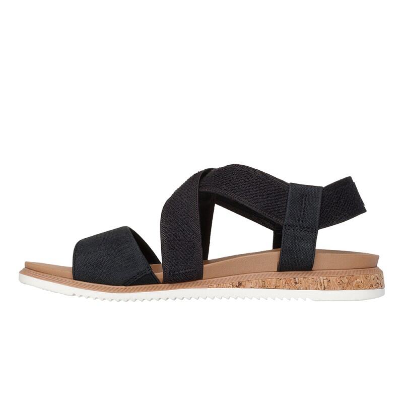 Sandalias Planas Mujer Skechers  Negro 3/6