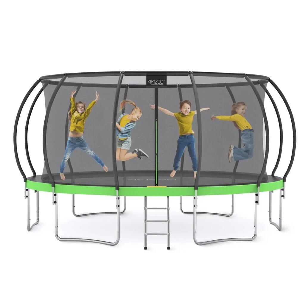 Градински батут PREMIUM 4FIZJO 16FT, 496 см, 108 пружини, 150 кг