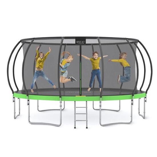 Tuintrampoline Kinderen PREMIUM 16FT Embro-safe 12 Palen 108 Veren 496cm 150kg