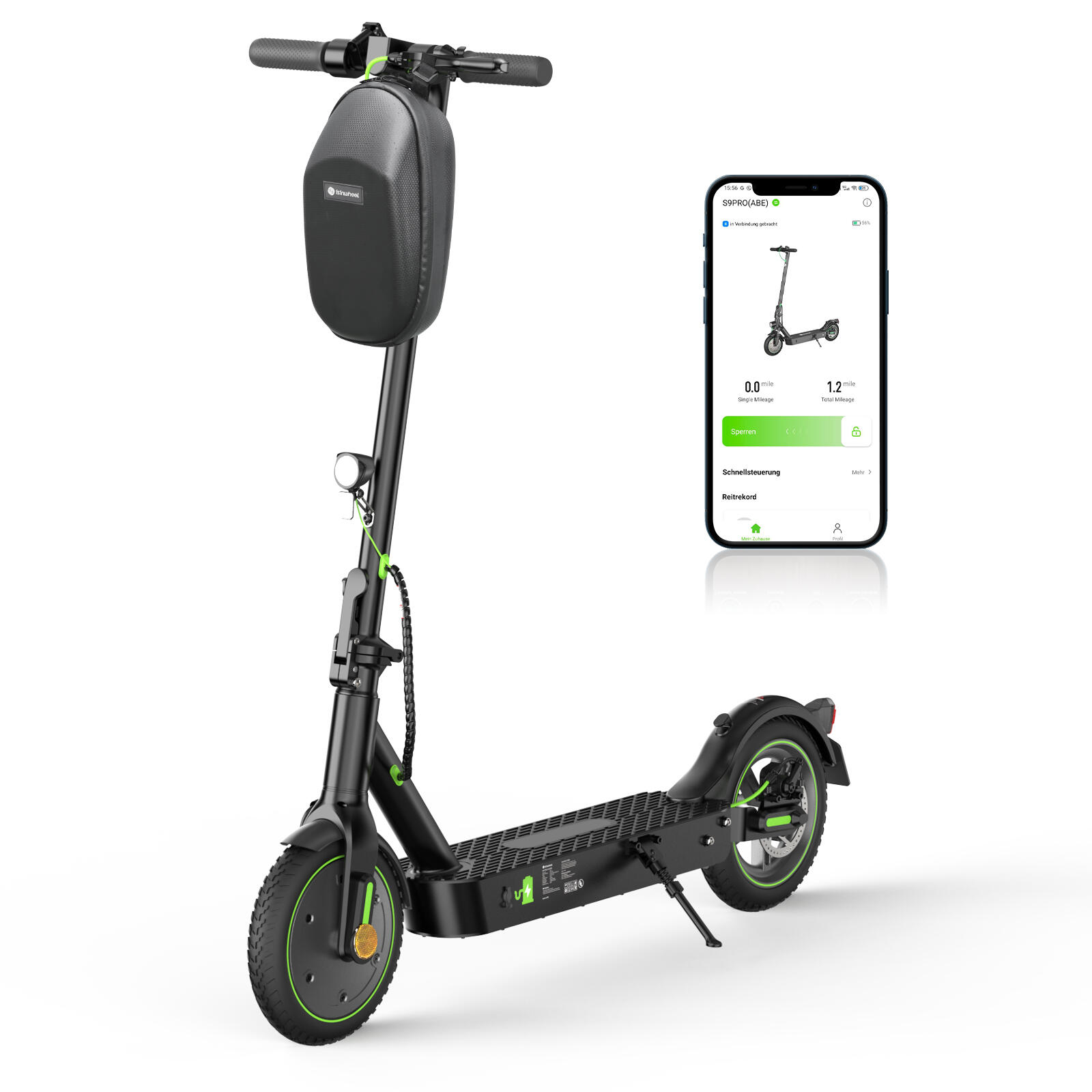 ISINWHEEL Isinwheel S9 Pro Electric Scooter 36V 7.5Ah batterij 8,5 inches